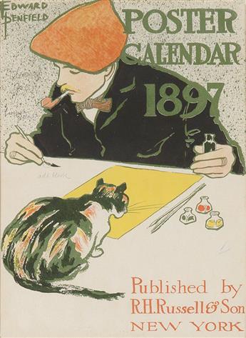 EDWARD PENFIELD (1866-1925). POSTER CALENDAR. Group of 5 sheets. 1896. Each approximately 14x11 inches, 36x28 cm. R.H. Russell & Son, N